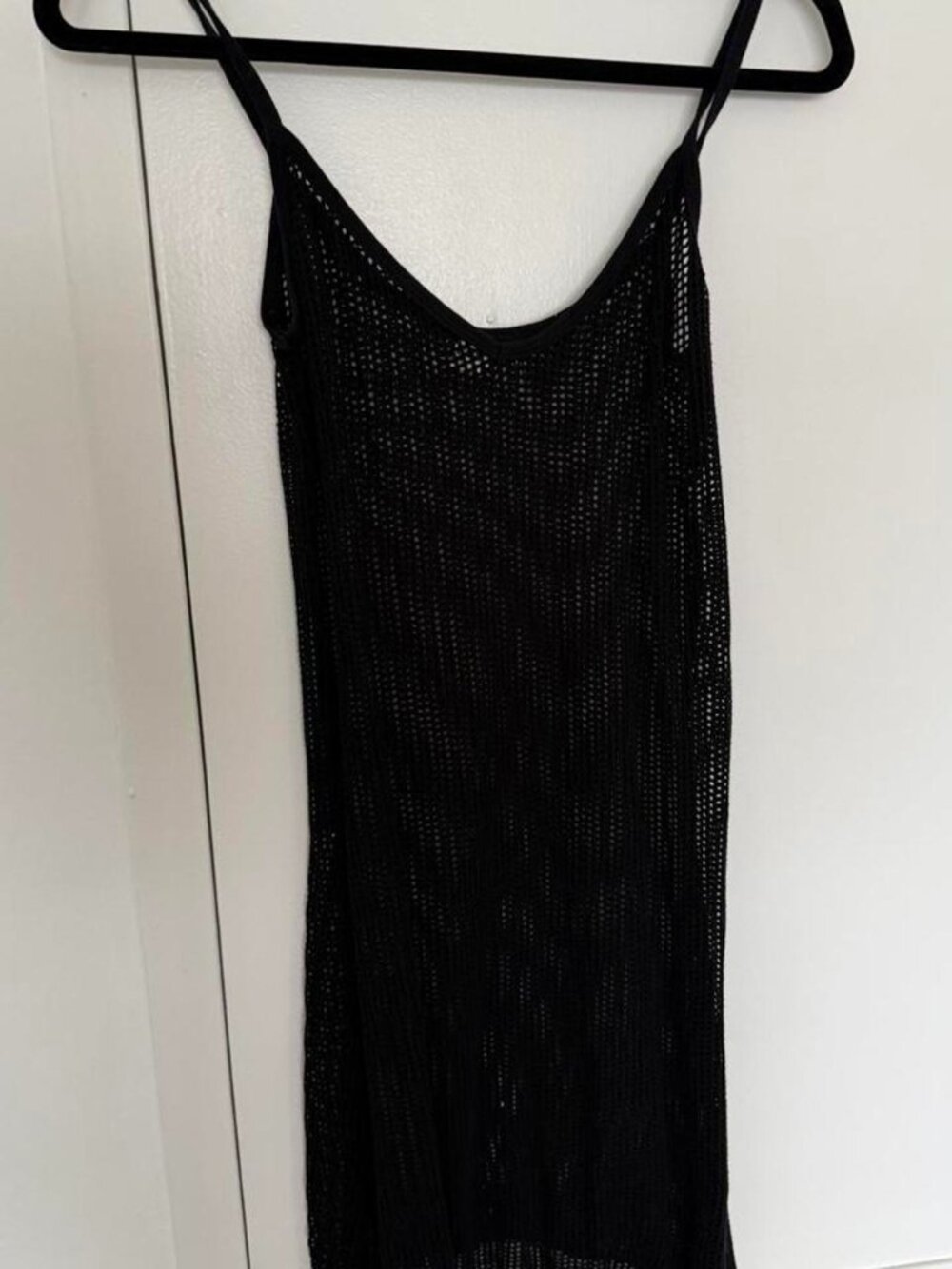 American Apparel Black Mesh Bodycon Dress